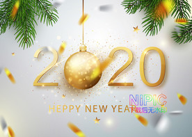新年快乐矢量图