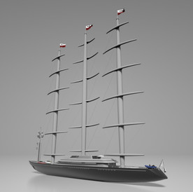 C4D模型船