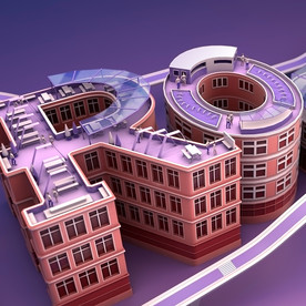 C4D模型城市主题文字场景