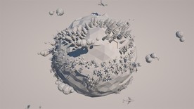C4D模型低多边形地球