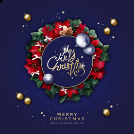 温馨圣诞插画背景装饰海报图图片