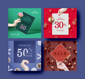 温馨圣诞插画背景装饰海报图图片