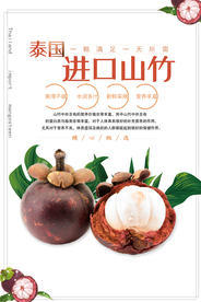 进口山竹水果活动宣传海报素材