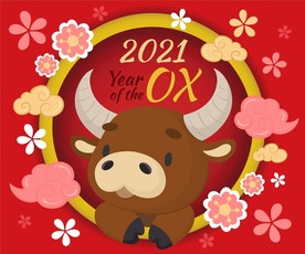 牛 新年展板背景