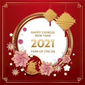 牛 新年展板背景