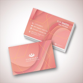 粉色商务名片
