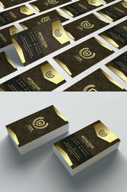 黑色商务名片模板