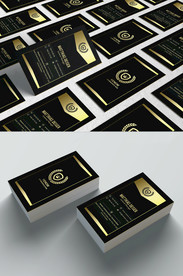 黑色商务名片模板