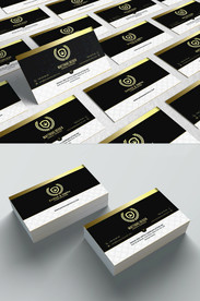 黑色商务名片模板