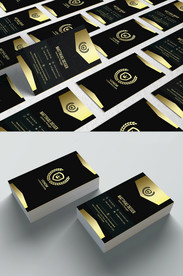 黑色商务名片模板