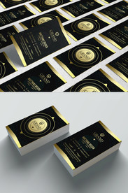 金边商务名片模板