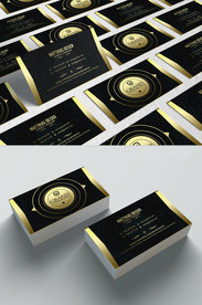 金边商务名片模板