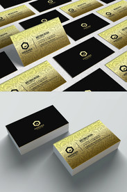 花纹商务名片模板