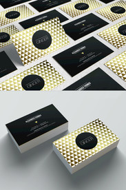 黑色商务名片模板