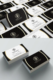 黑色商务名片模板