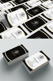 黑色商务名片模板