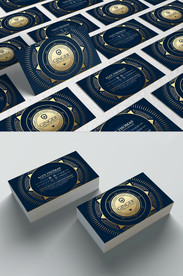 黑色商务名片模板