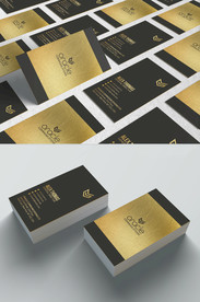 黑色商务名片模板