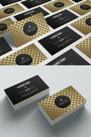 黑色商务名片模板