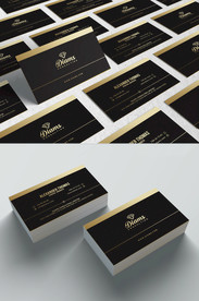 黑色商务名片模板