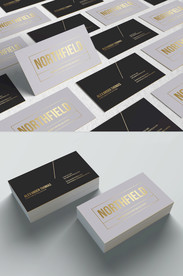 黑色商务名片模板