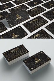 黑色商务名片模板