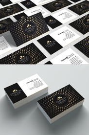 黑色商务名片模板