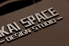 立体3D拉丝不锈钢LOGO样机