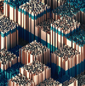 C4D模型迷宫设备零件仪器结构