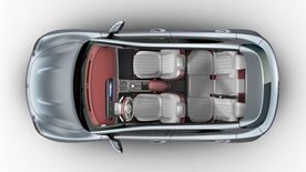 汽车顶部透视图