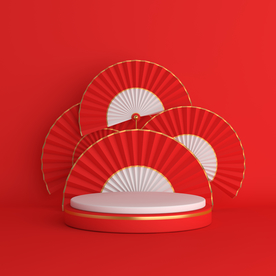 新年3D产品展示背景