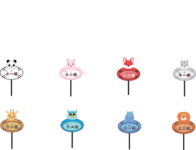 卡通异形幼儿园手举牌vi设计