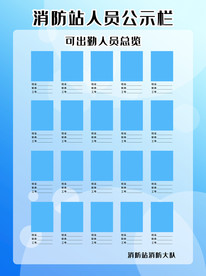 消防人员公示栏