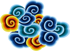 彩色祥云元素