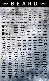 各类胡子造型矢量剪影合集