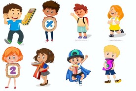 卡通矢量儿童 学习