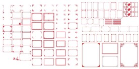 矢量相框边框 边条 花纹 角边