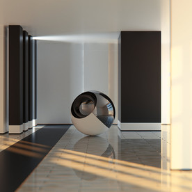 C4D模型工作室房间走廊过道