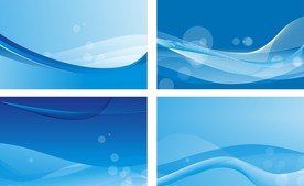 蓝色名片背景  会议展板