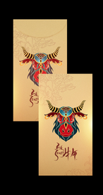 新年红包喜庆红色卡片素材