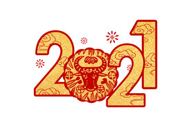 大气黄色2021牛头