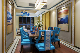 新中式餐厅 家装餐厅效果