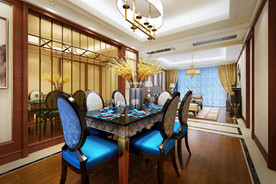 新中式餐厅 家装餐厅效果