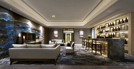 后现代客厅 家装客厅效果 港式