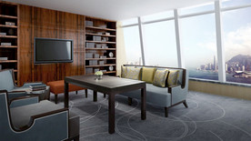 后现代客厅 家装客厅效果 港式