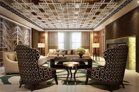 后现代客厅 家装客厅效果 港式