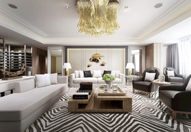 后现代客厅 家装客厅效果 港式