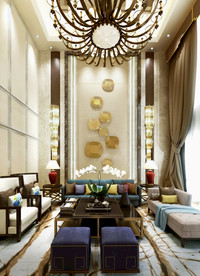 新中式客厅    家装客厅效果