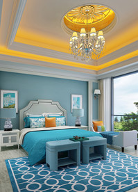 简欧式卧室    家装卧室效果
