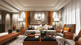 新中式客厅    家装客厅效果